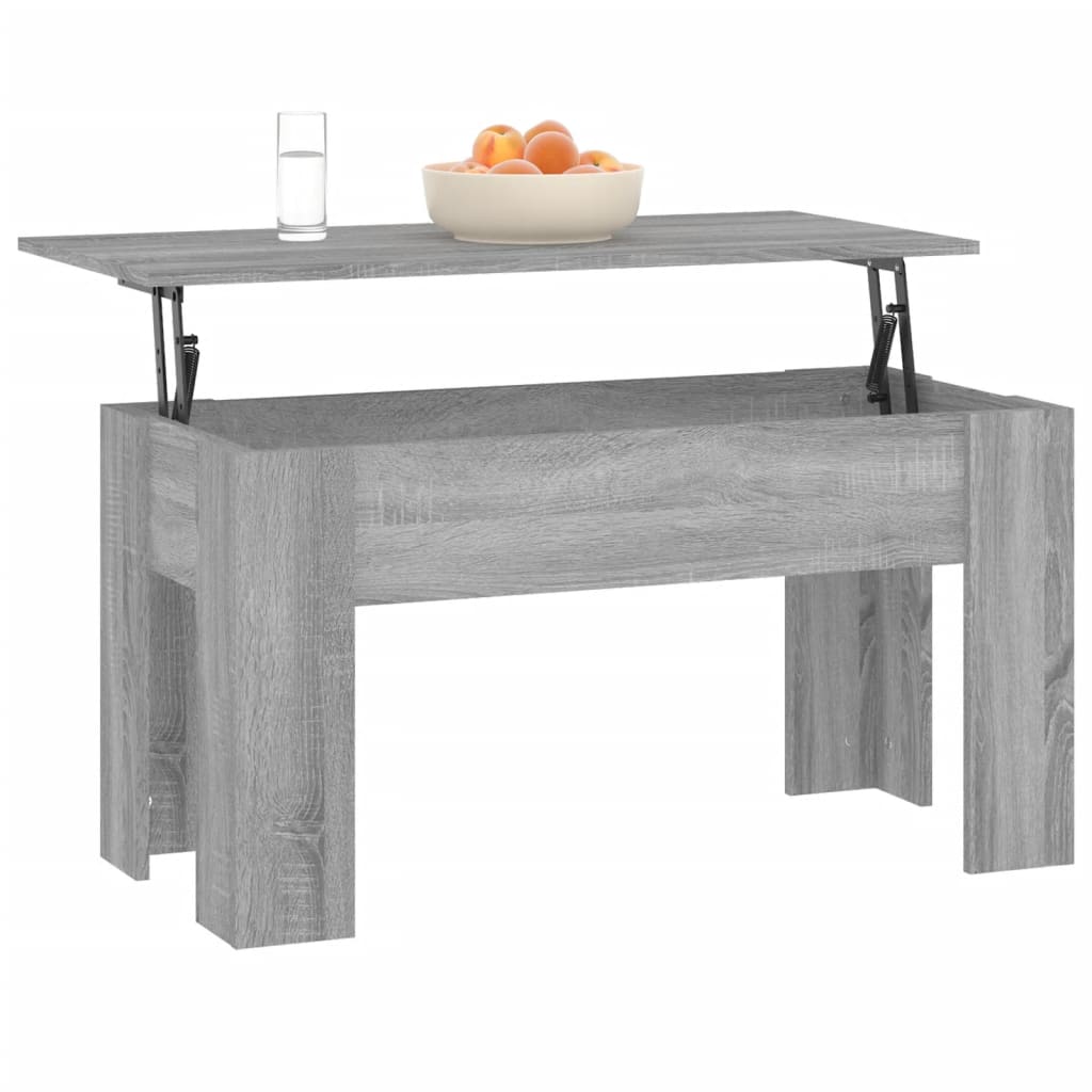 Table basse Sonoma gris 101x49x52 cm Bois d'ingénierie - XIOS