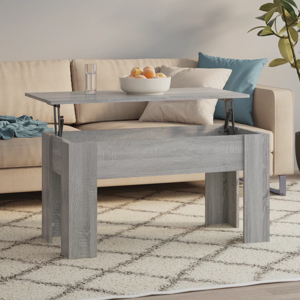 Table basse Sonoma gris 101x49x52 cm Bois d'ingénierie - XIOS