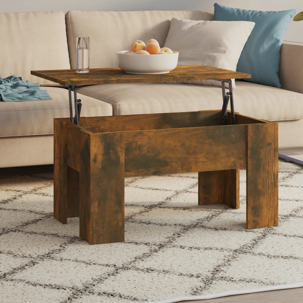 Table basse Chêne fumé 79x49x41 cm Bois d'ingénierie - XIOS