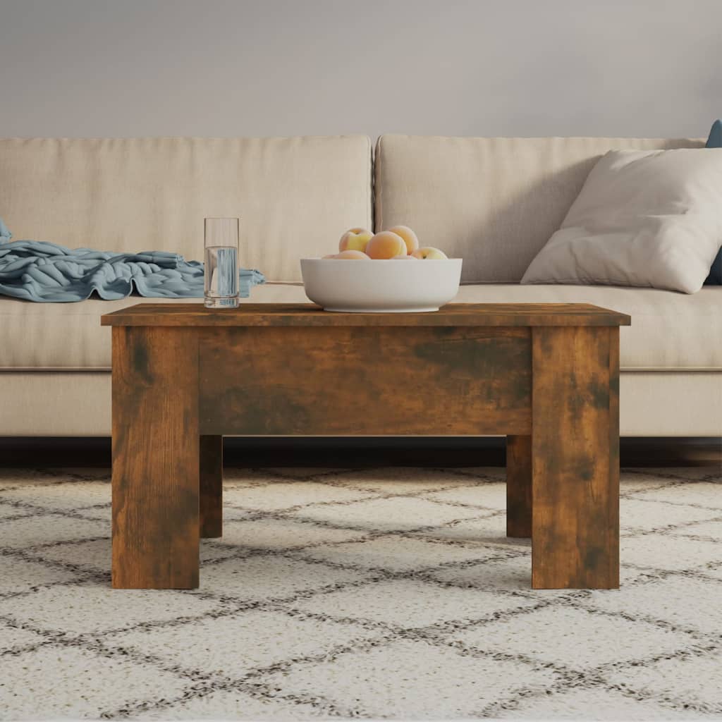 Table basse Chêne fumé 79x49x41 cm Bois d'ingénierie - XIOS