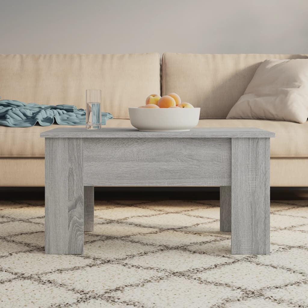 Table basse Sonoma gris 79x49x41 cm Bois d'ingénierie - XIOS