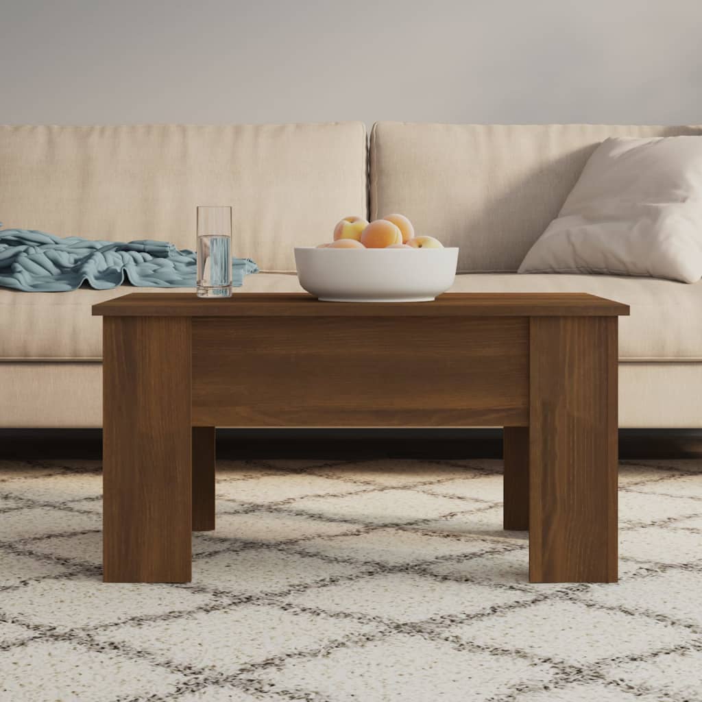 Table basse Chêne marron 79x49x41 cm Bois d'ingénierie - XIOS