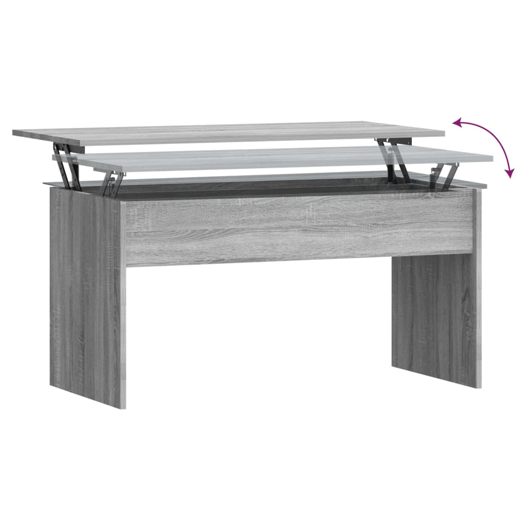 Table basse Sonoma gris 102x50,5x52,5 cm Bois d'ingénierie - XIOS