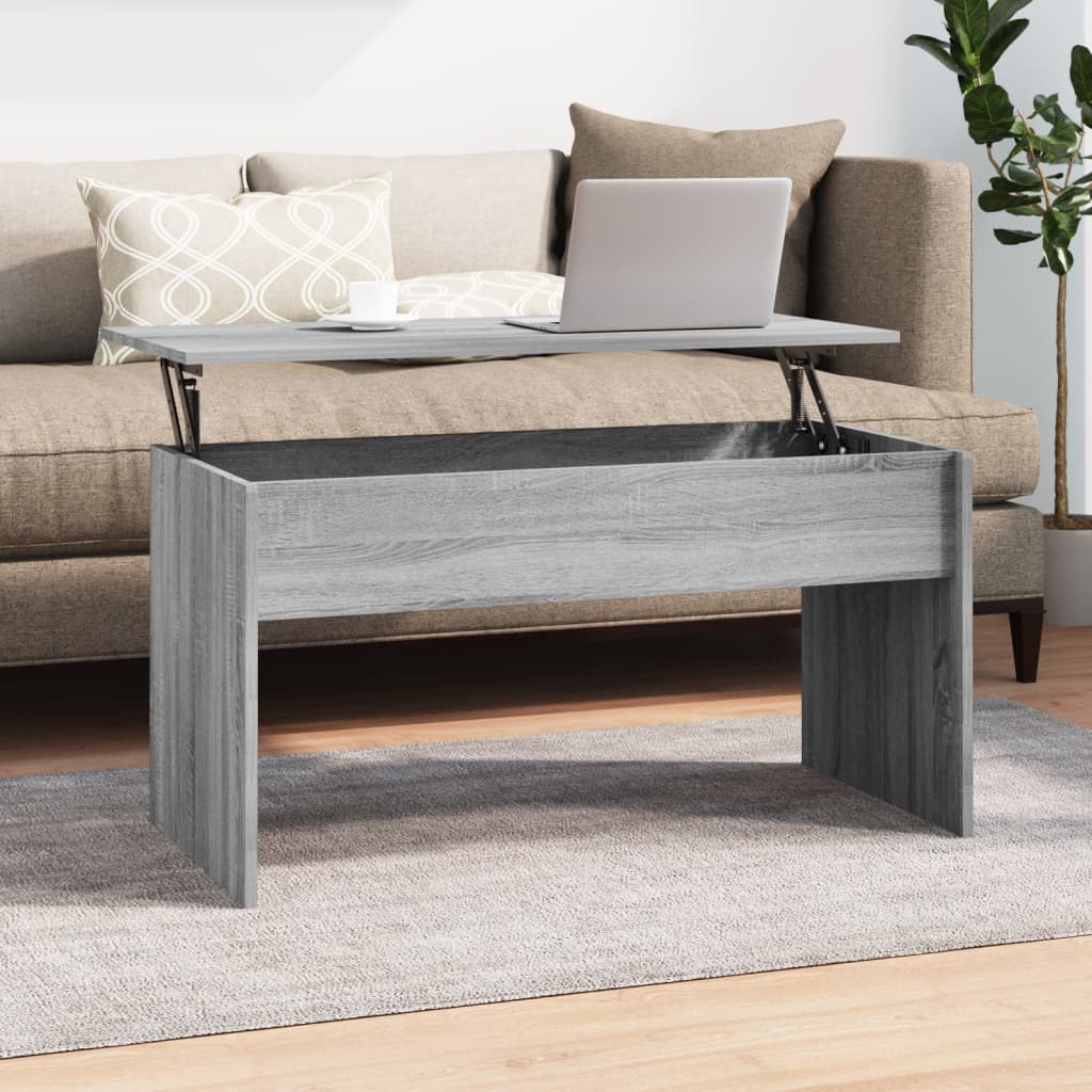 Table basse Sonoma gris 102x50,5x52,5 cm Bois d'ingénierie - XIOS