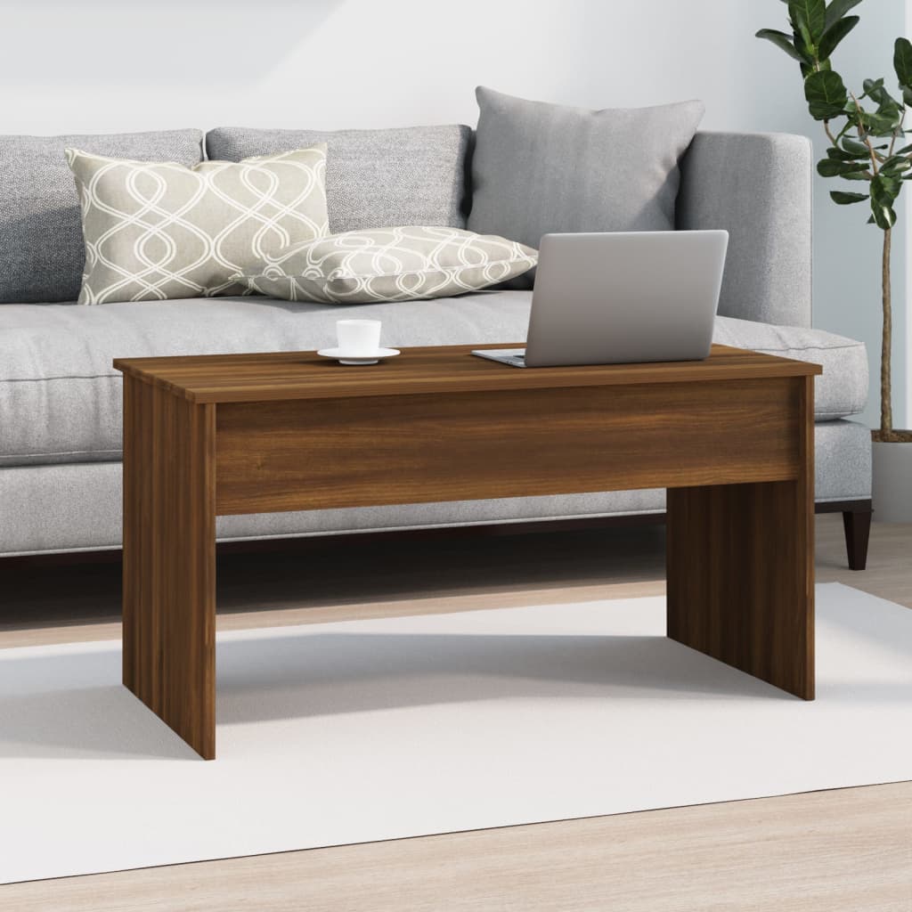 Table basse Chêne marron 102x50,5x52,5 cm Bois d'ingénierie - XIOS