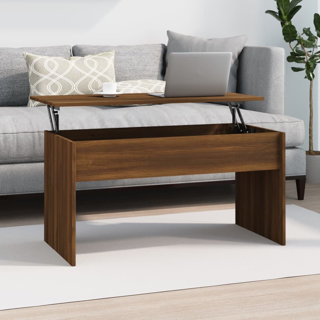 Table basse Chêne marron 102x50,5x52,5 cm Bois d'ingénierie - XIOS