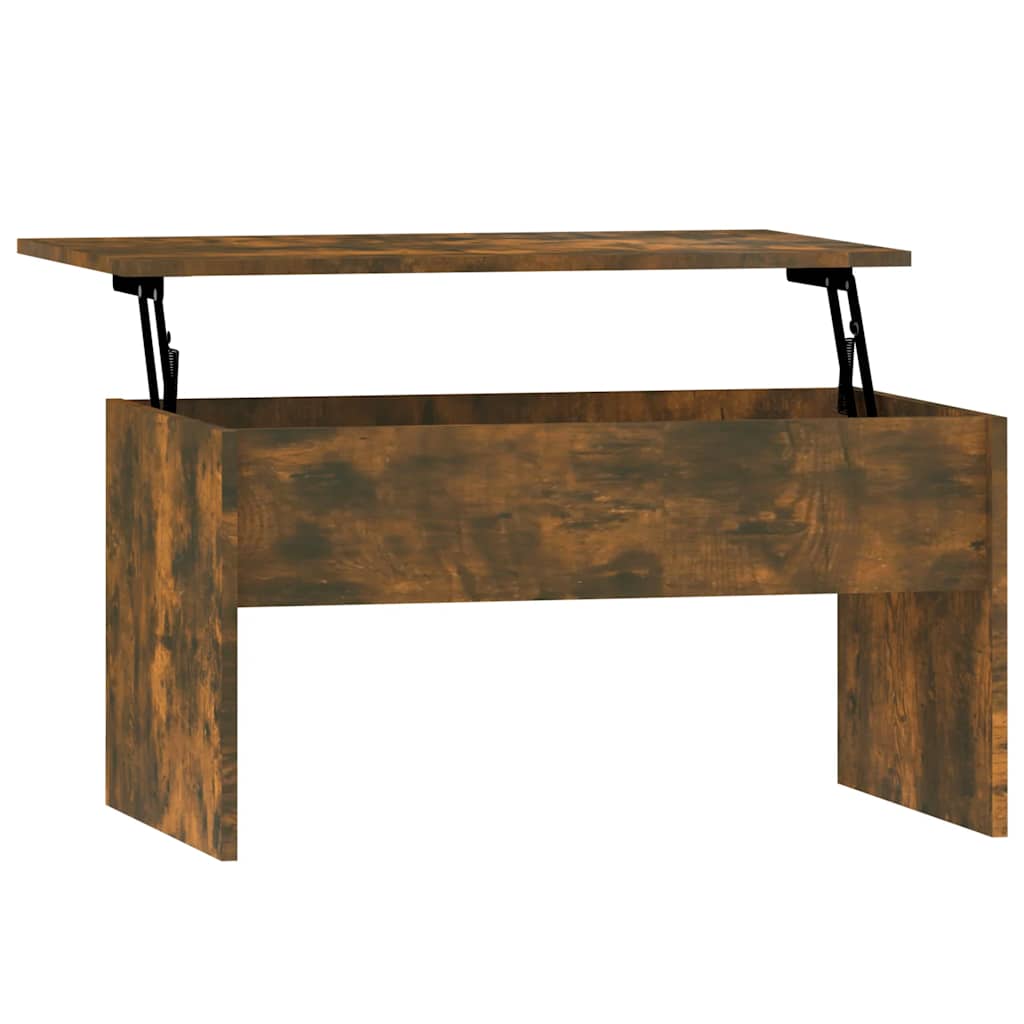 Table basse Chêne fumé 80x50,5x41,5 cm Bois d'ingénierie - XIOS