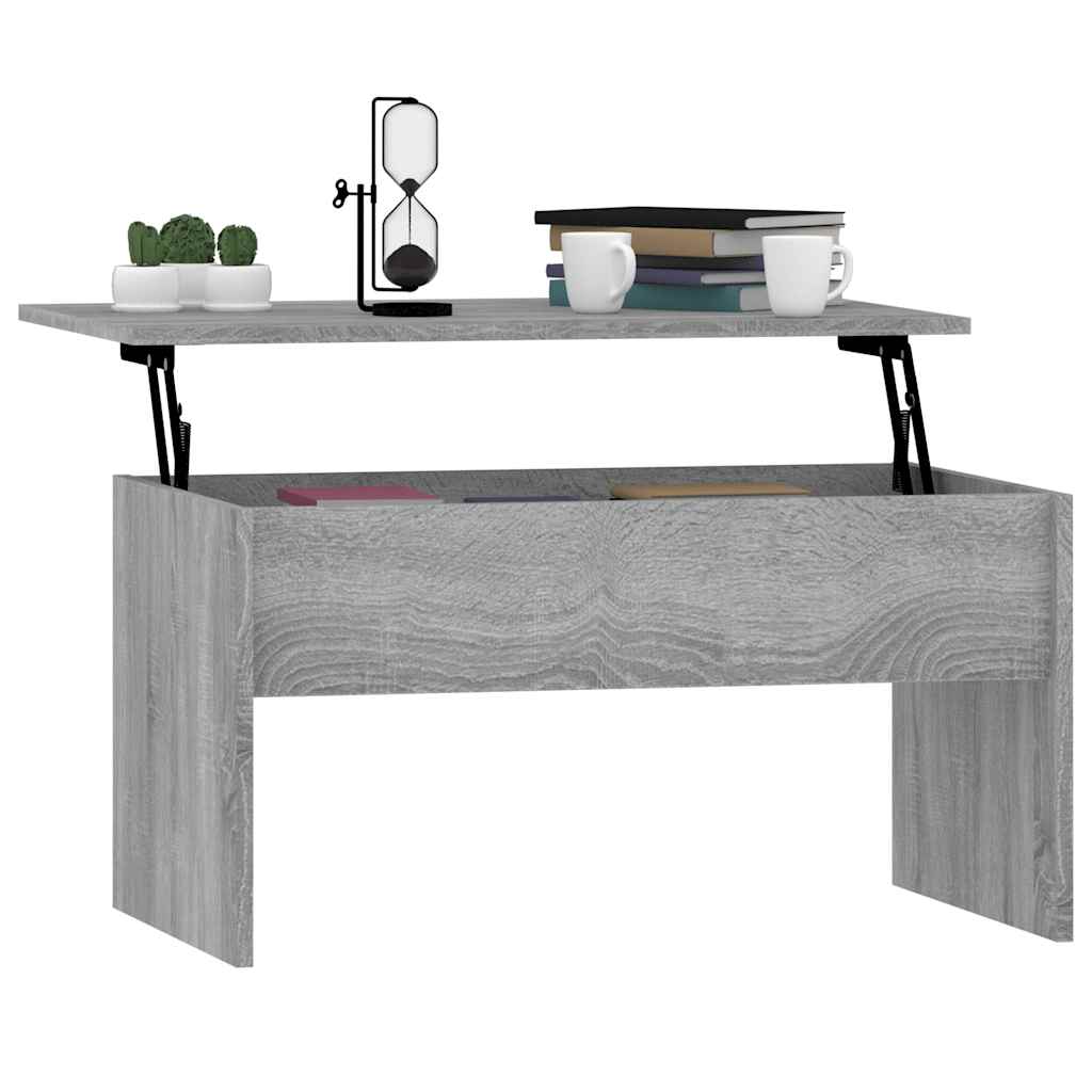 Table basse Sonoma gris 80x50,5x41,5 cm Bois d'ingénierie - XIOS