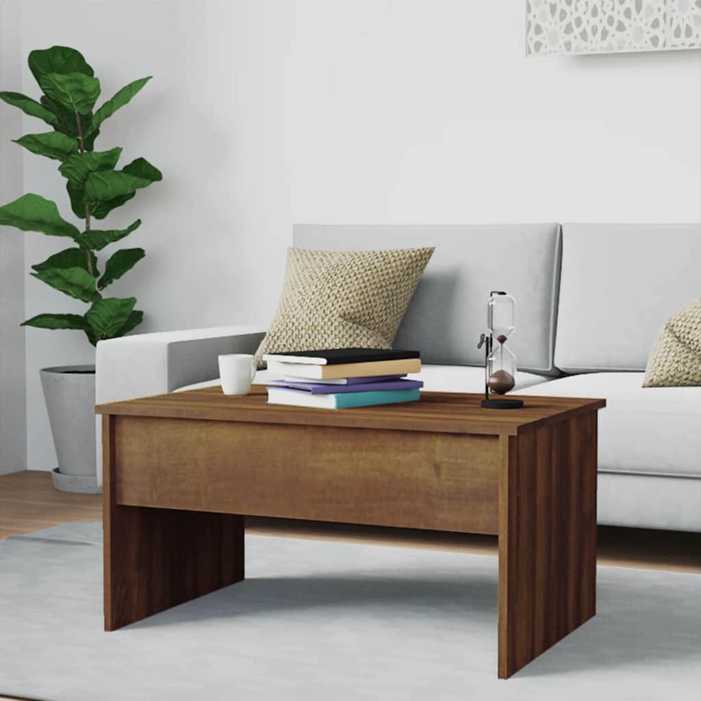 Table basse Chêne marron 80x50,5x41,5 cm Bois d'ingénierie - XIOS