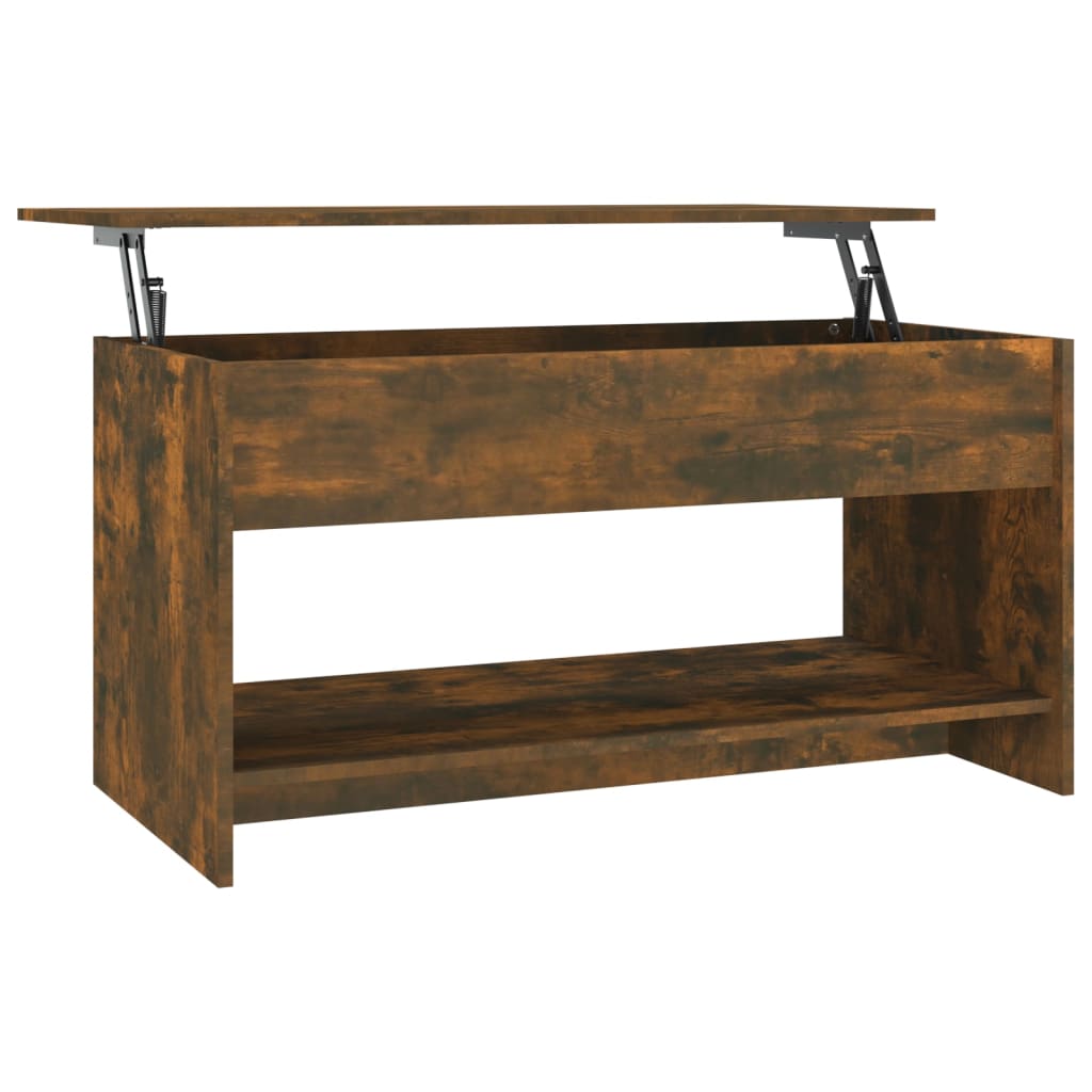 Table basse Chêne fumé 102x50x52,5 cm Bois d'ingénierie XIOS