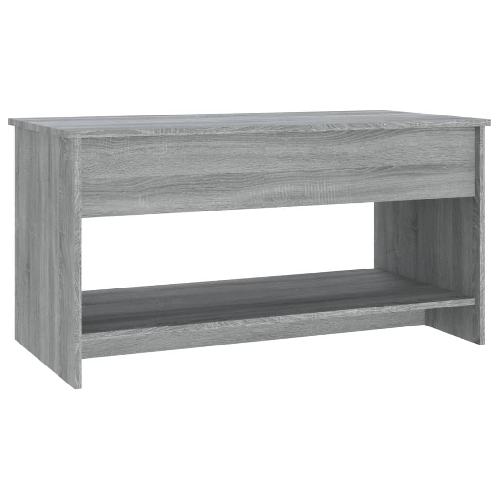 Table basse sonoma gris 102x50x52,5 cm bois d'ingénierie