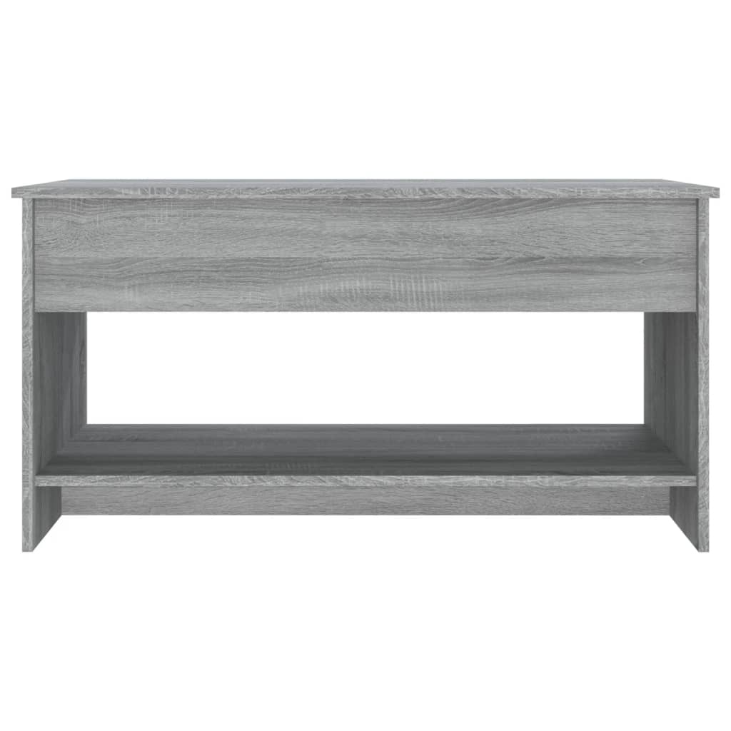 Table basse sonoma gris 102x50x52,5 cm bois d'ingénierie