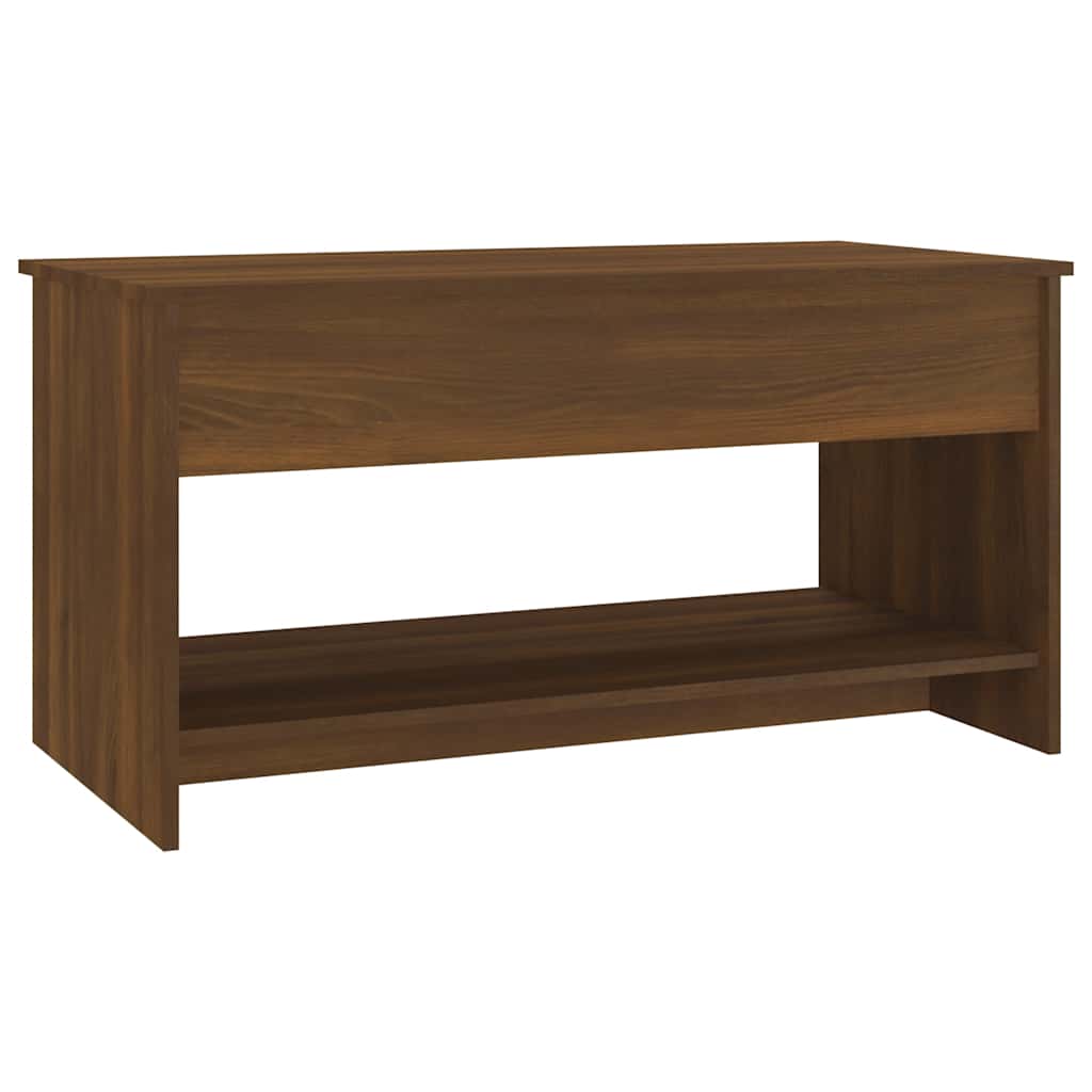 Table basse Chêne marron 102x50x52,5 cm Bois d'ingénierie - XIOS