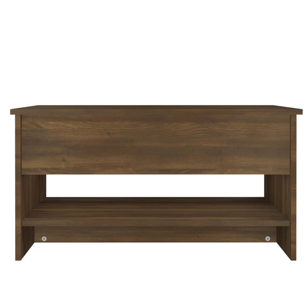 Table basse Chêne marron 80x50x40 cm Bois d'ingénierie - XIOS