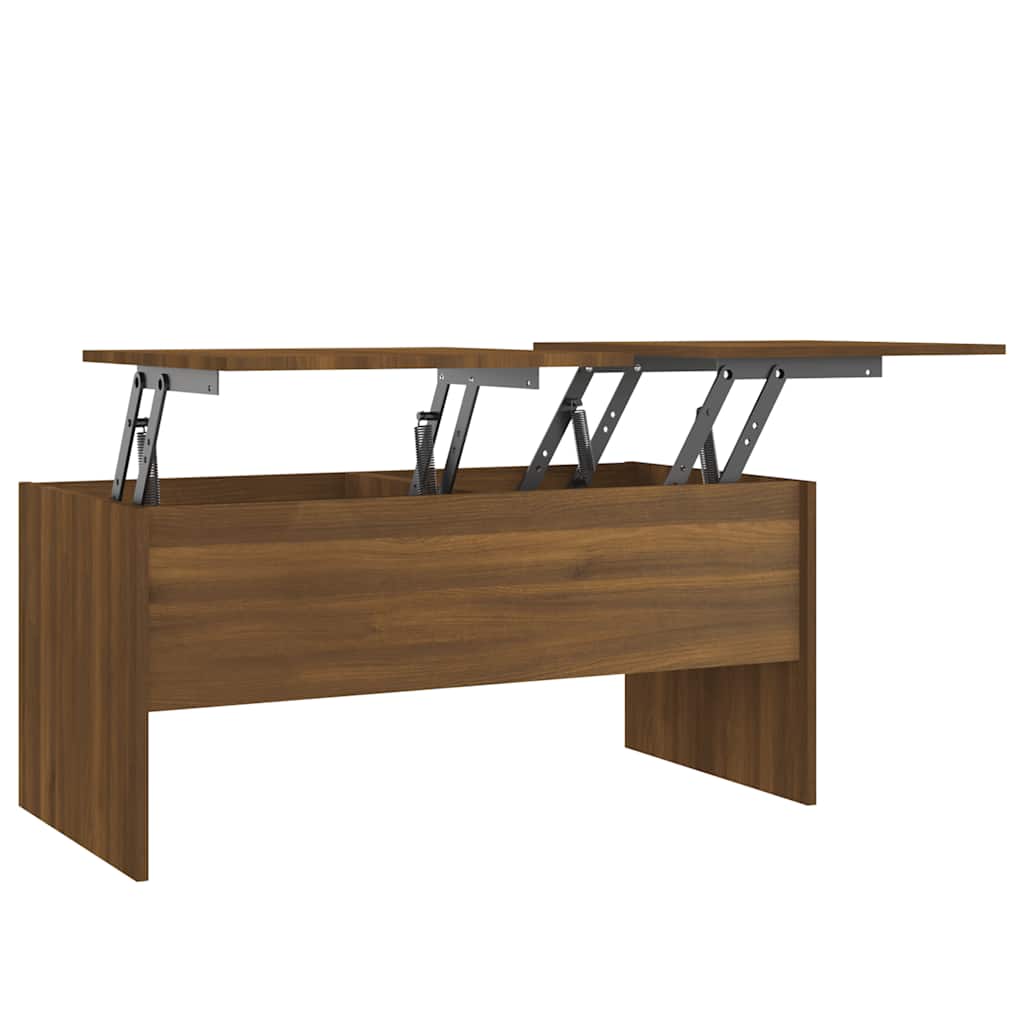 Table basse Chêne marron 102x50,5x46,5 cm Bois d'ingénierie - XIOS