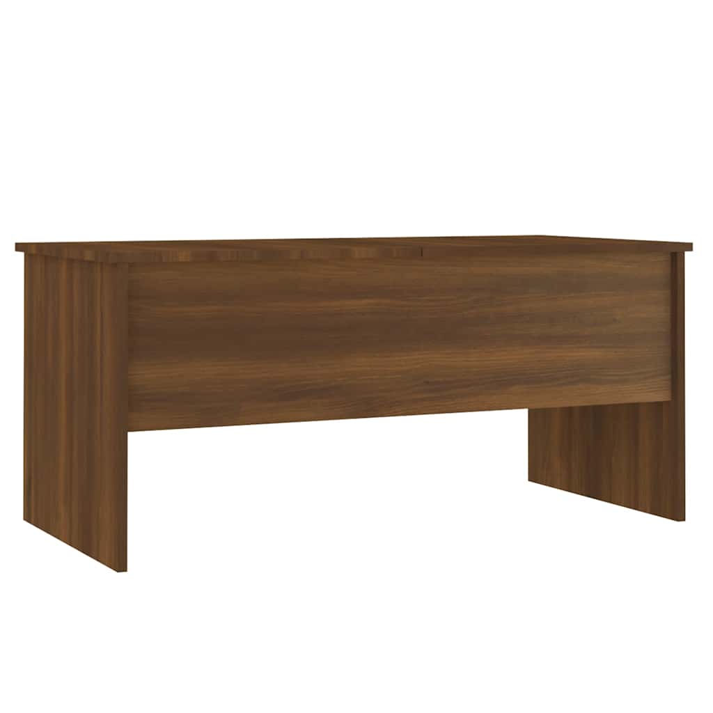 Table basse Chêne marron 102x50,5x46,5 cm Bois d'ingénierie - XIOS