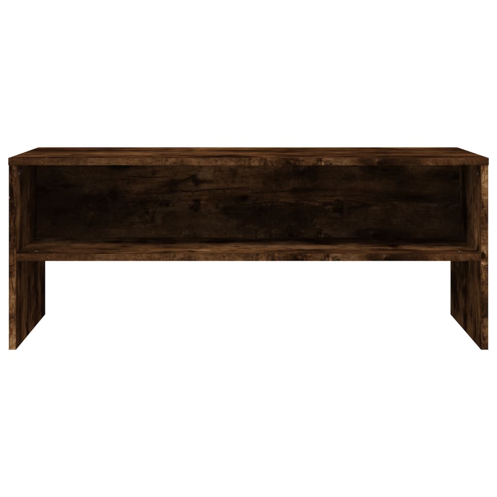 Meuble TV Chêne fumé 100x40x40 cm Bois d'ingénierie - XIOS