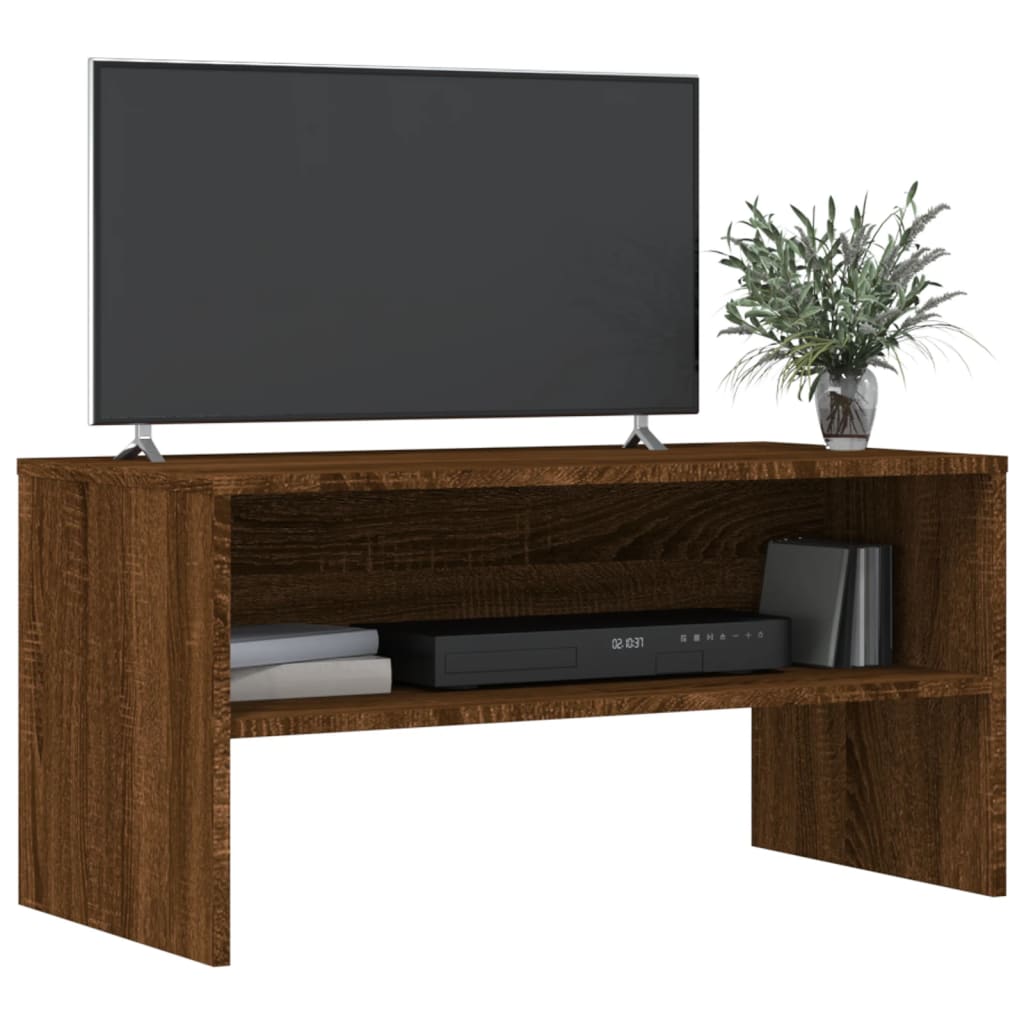 Meuble TV chêne marron 80x40x40 cm bois d'ingénierie - XIOS