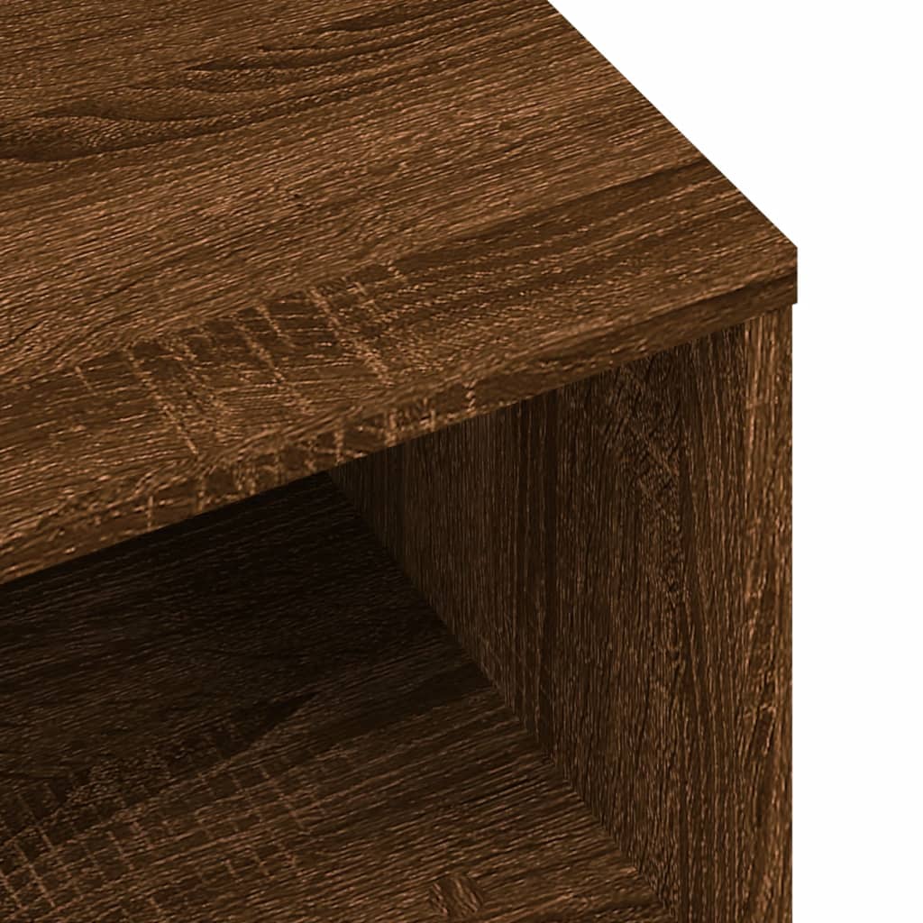 Meuble TV chêne marron 80x40x40 cm bois d'ingénierie - XIOS