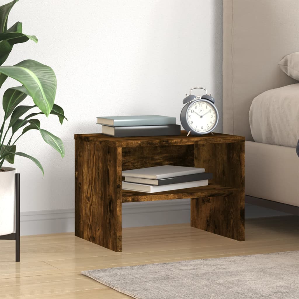 Table de chevet Chêne fumé 40x30x30 cm Bois d'ingénierie Tables de chevet vidaXL