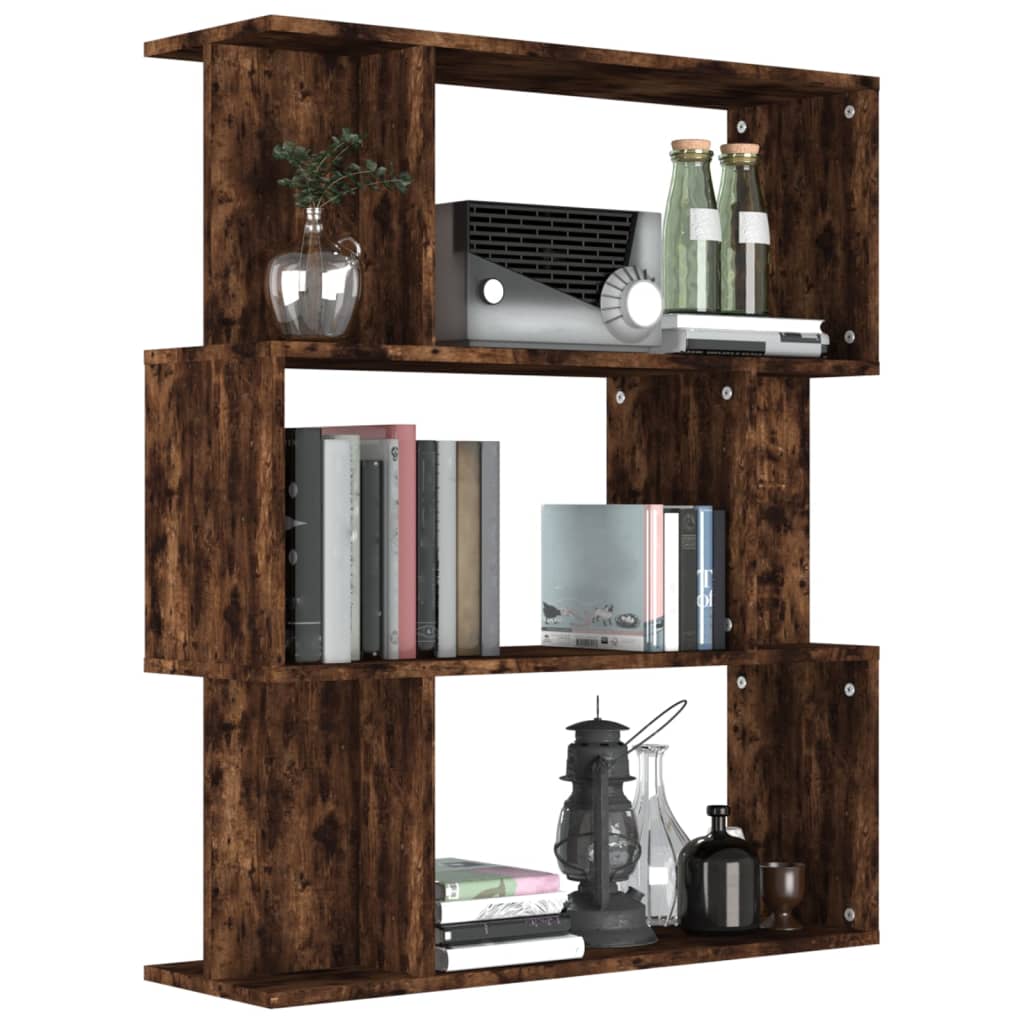 Bibliothèque/Cloison Chêne fumé 80x24x96 cm Bois d'ingénierie - XIOS