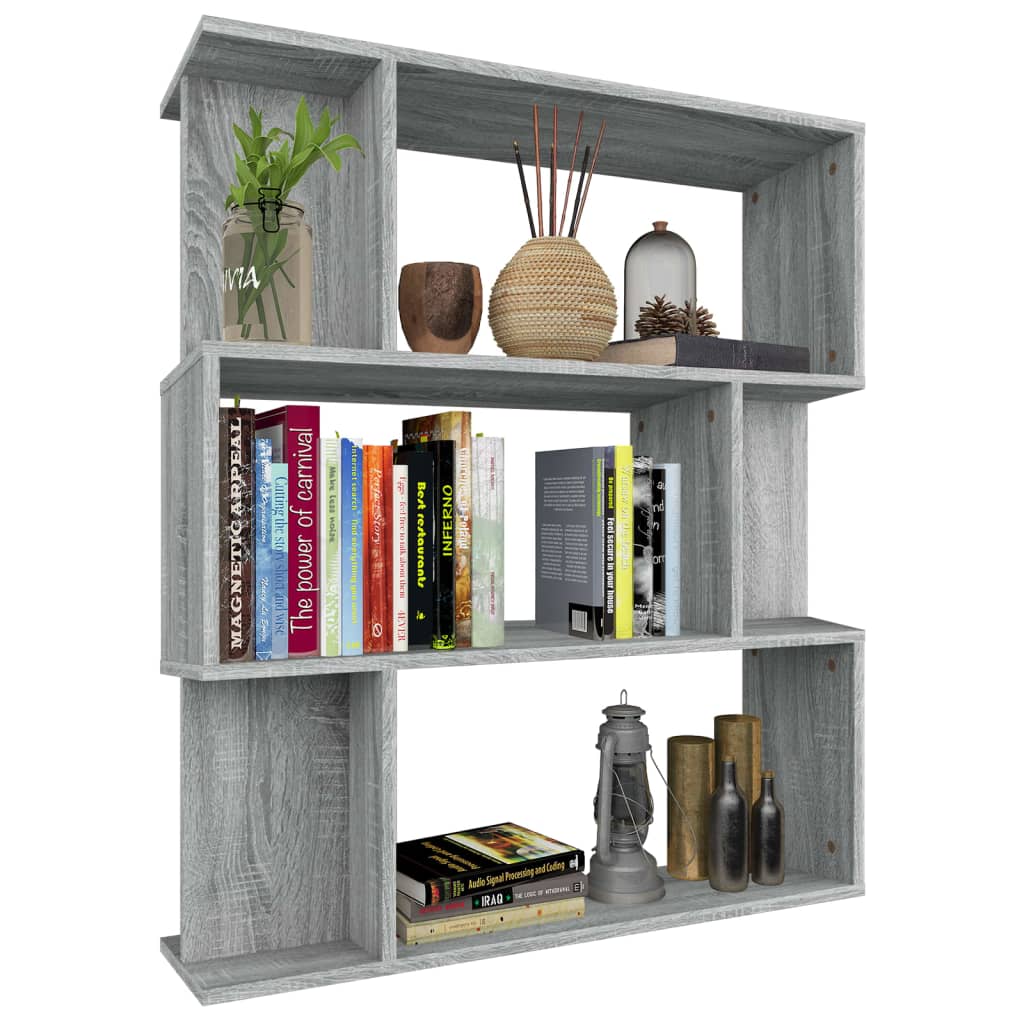 Bibliothèque/Cloison Sonoma gris 80x24x96 cm Bois d'ingénierie - XIOS