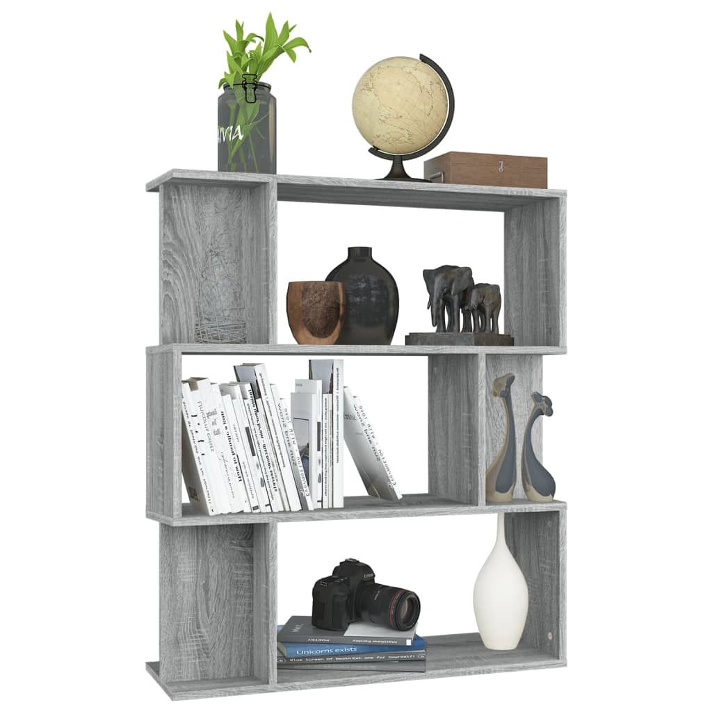 Bibliothèque/Cloison Sonoma gris 80x24x96 cm Bois d'ingénierie - XIOS