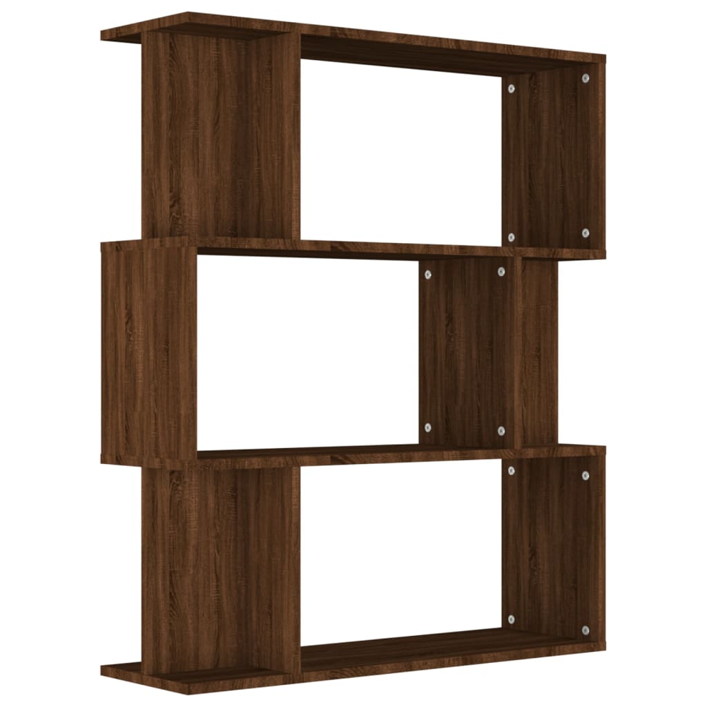 Bibliothèque/Cloison Chêne marron 80x24x96 cm Bois d'ingénierie - XIOS