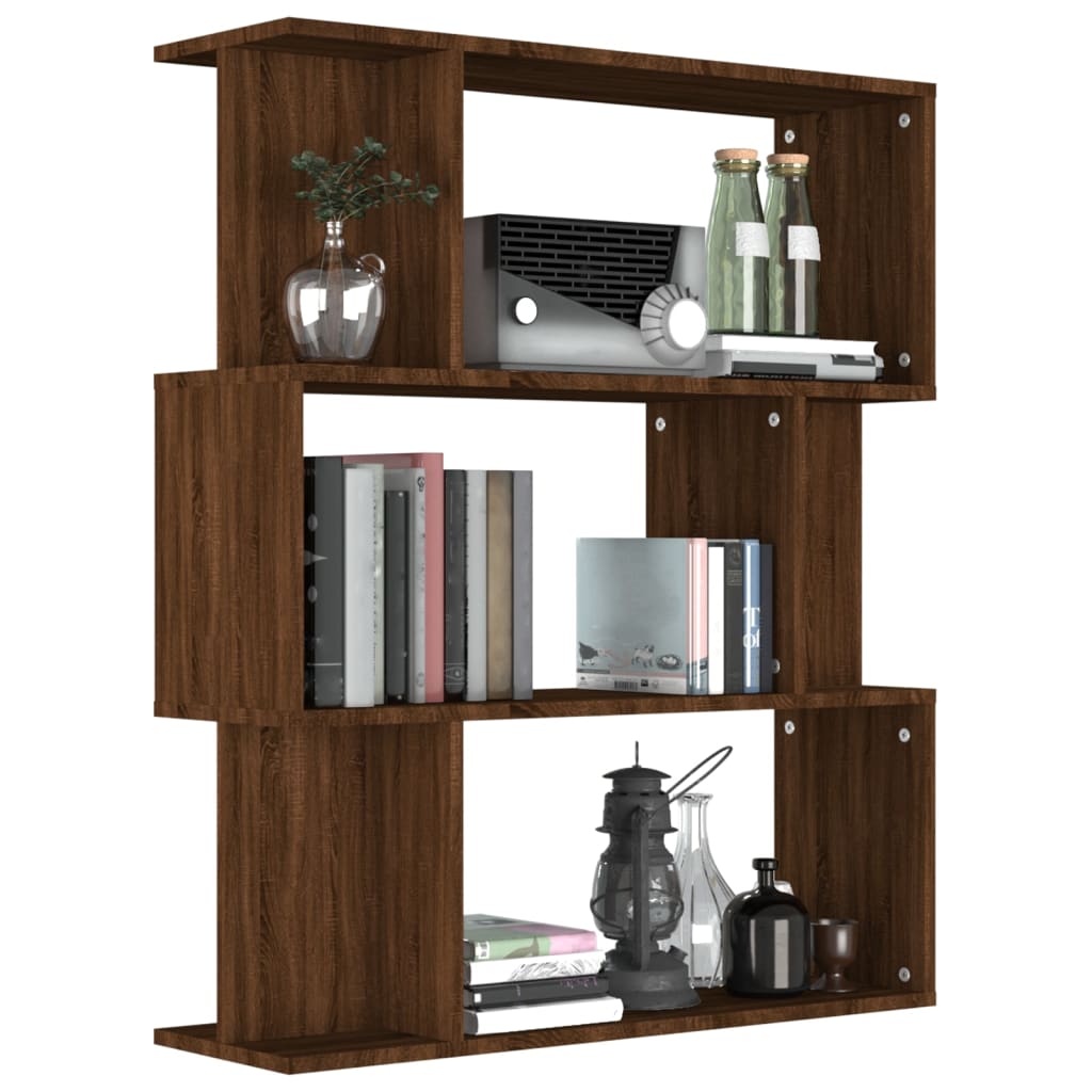 Bibliothèque/Cloison Chêne marron 80x24x96 cm Bois d'ingénierie - XIOS