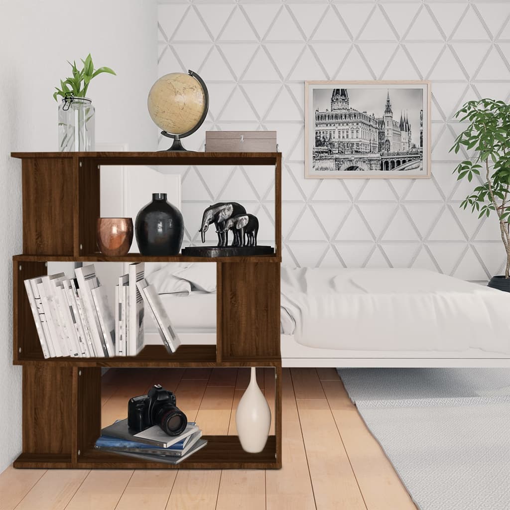 Bibliothèque/Cloison Chêne marron 80x24x96 cm Bois d'ingénierie - XIOS