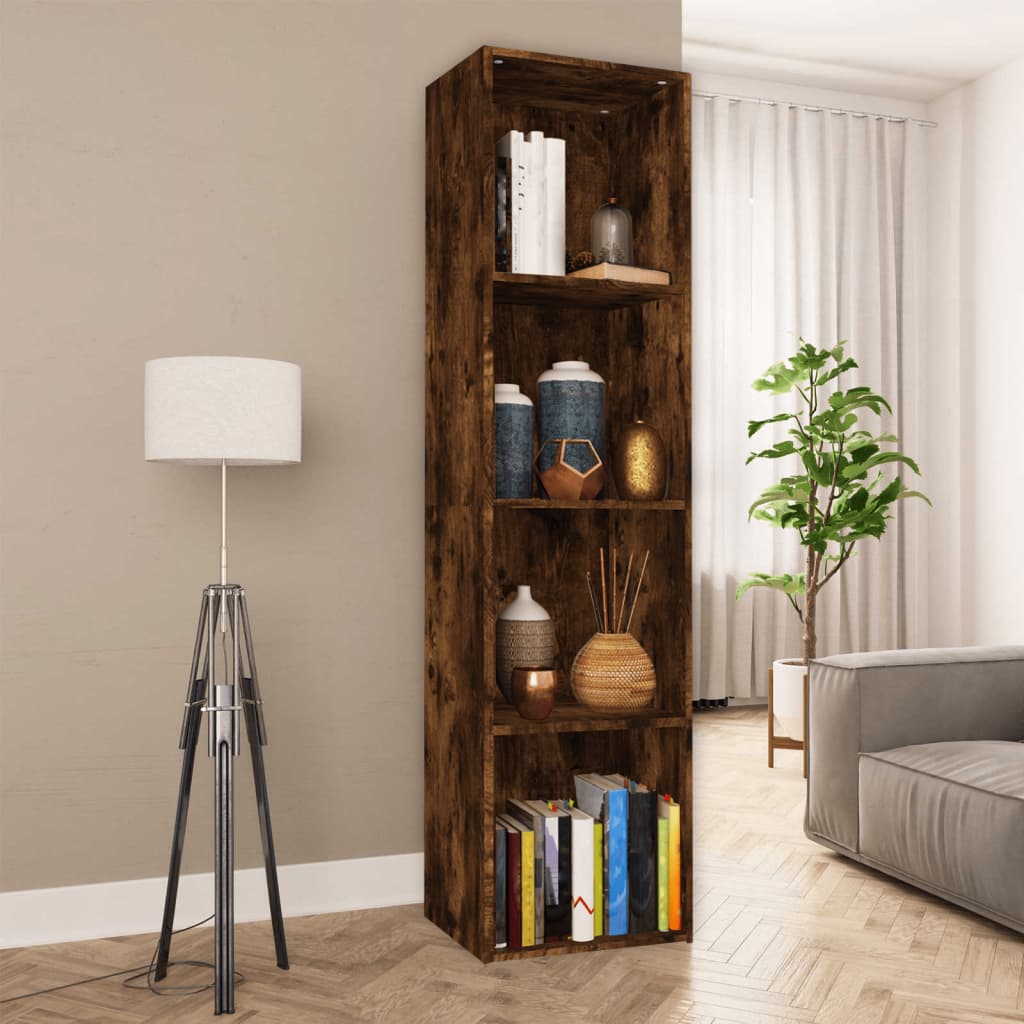Bibliothèque/Meuble TV Chêne fumé 36x30x143cm Bois d'ingénierie - XIOS