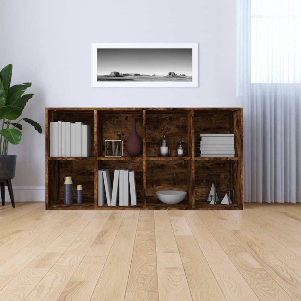 Bibliothèque/Buffet Chêne fumé 66x30x130 cm Bois d'ingénierie - XIOS