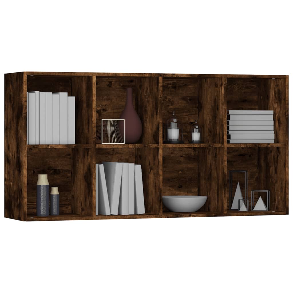 Bibliothèque/Buffet Chêne fumé 66x30x130 cm Bois d'ingénierie - XIOS