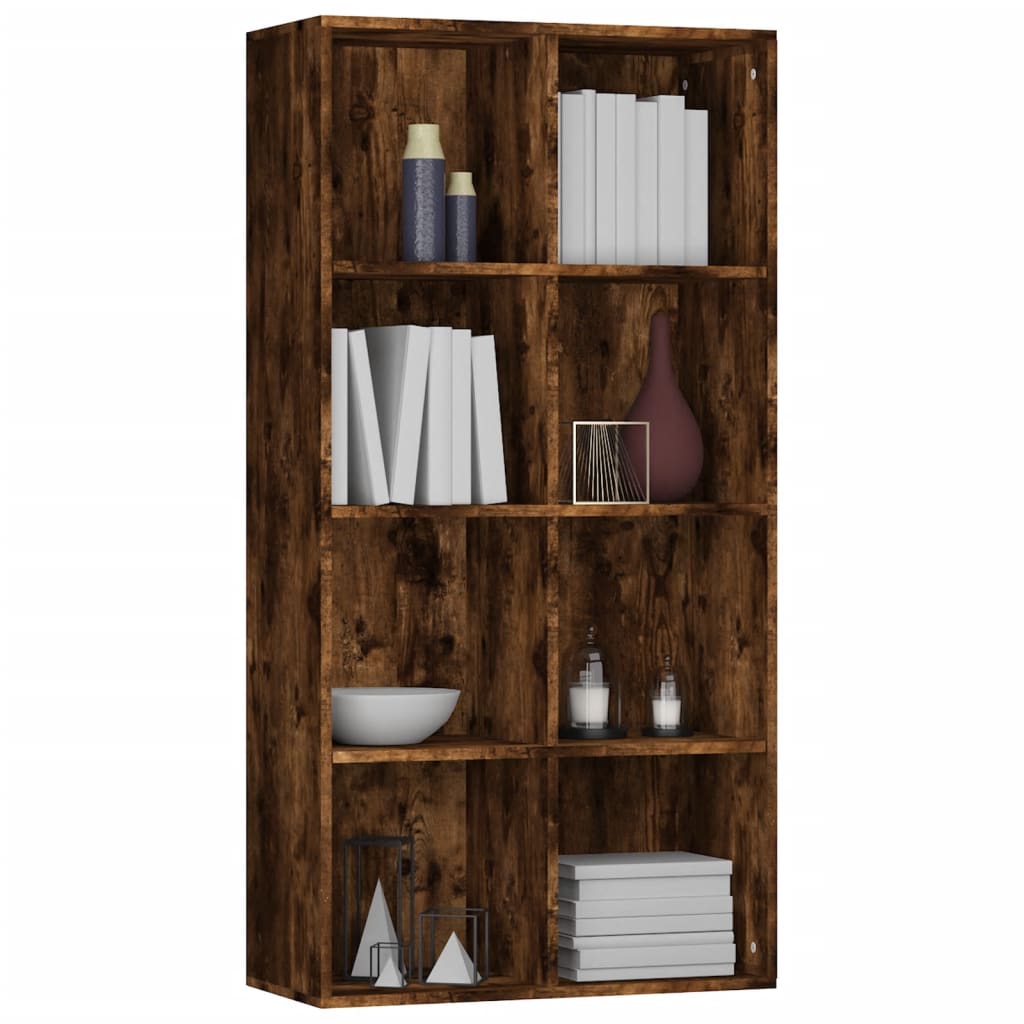 Bibliothèque/Buffet Chêne fumé 66x30x130 cm Bois d'ingénierie - XIOS