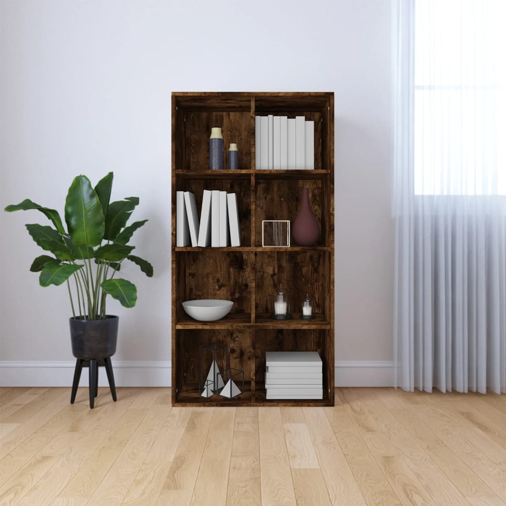 Bibliothèque/Buffet Chêne fumé 66x30x130 cm Bois d'ingénierie - XIOS