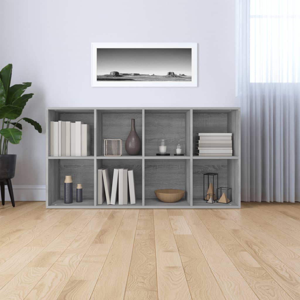Bibliothèque/Buffet Sonoma gris 66x30x130 cm Bois d'ingénierie - XIOS
