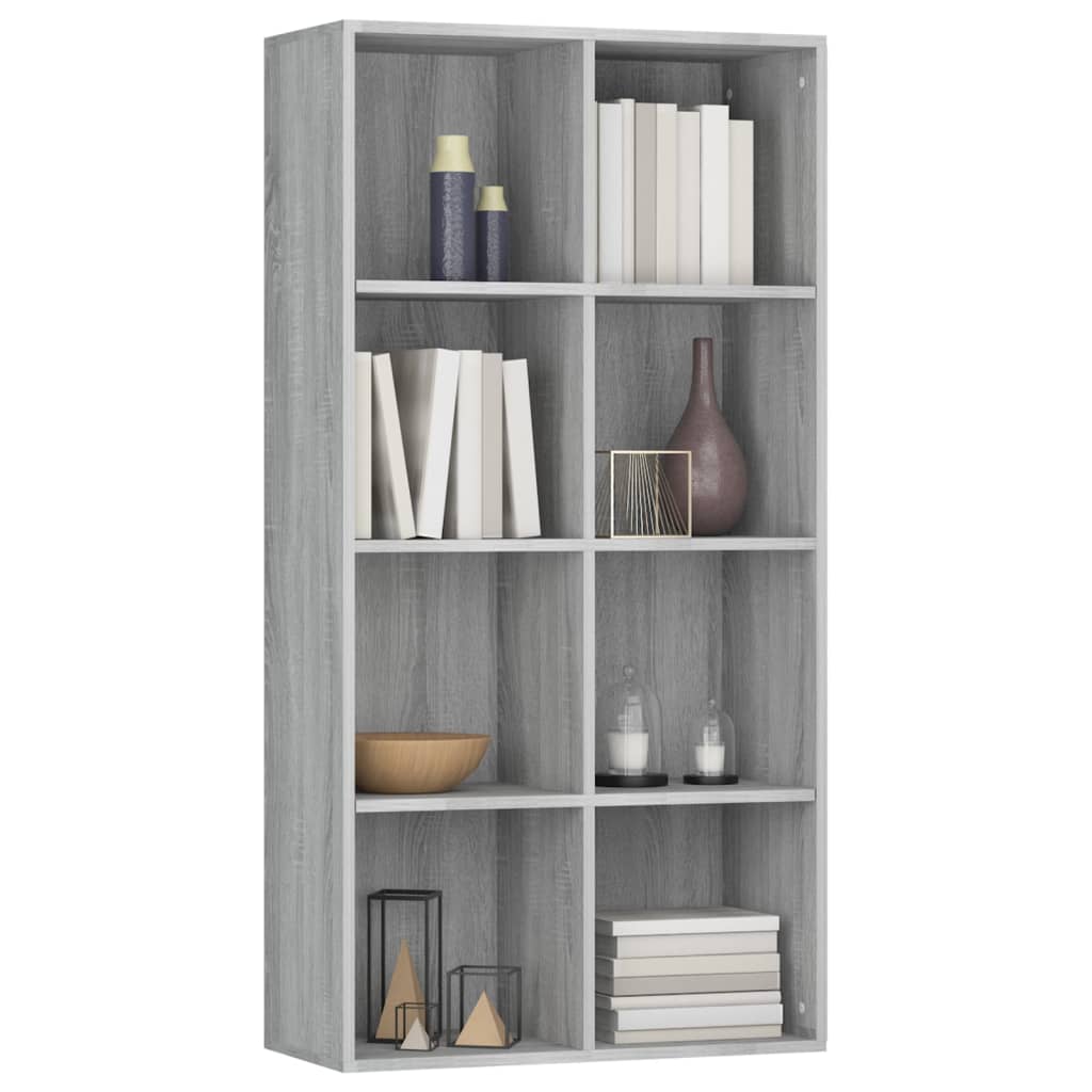 Bibliothèque/Buffet Sonoma gris 66x30x130 cm Bois d'ingénierie - XIOS