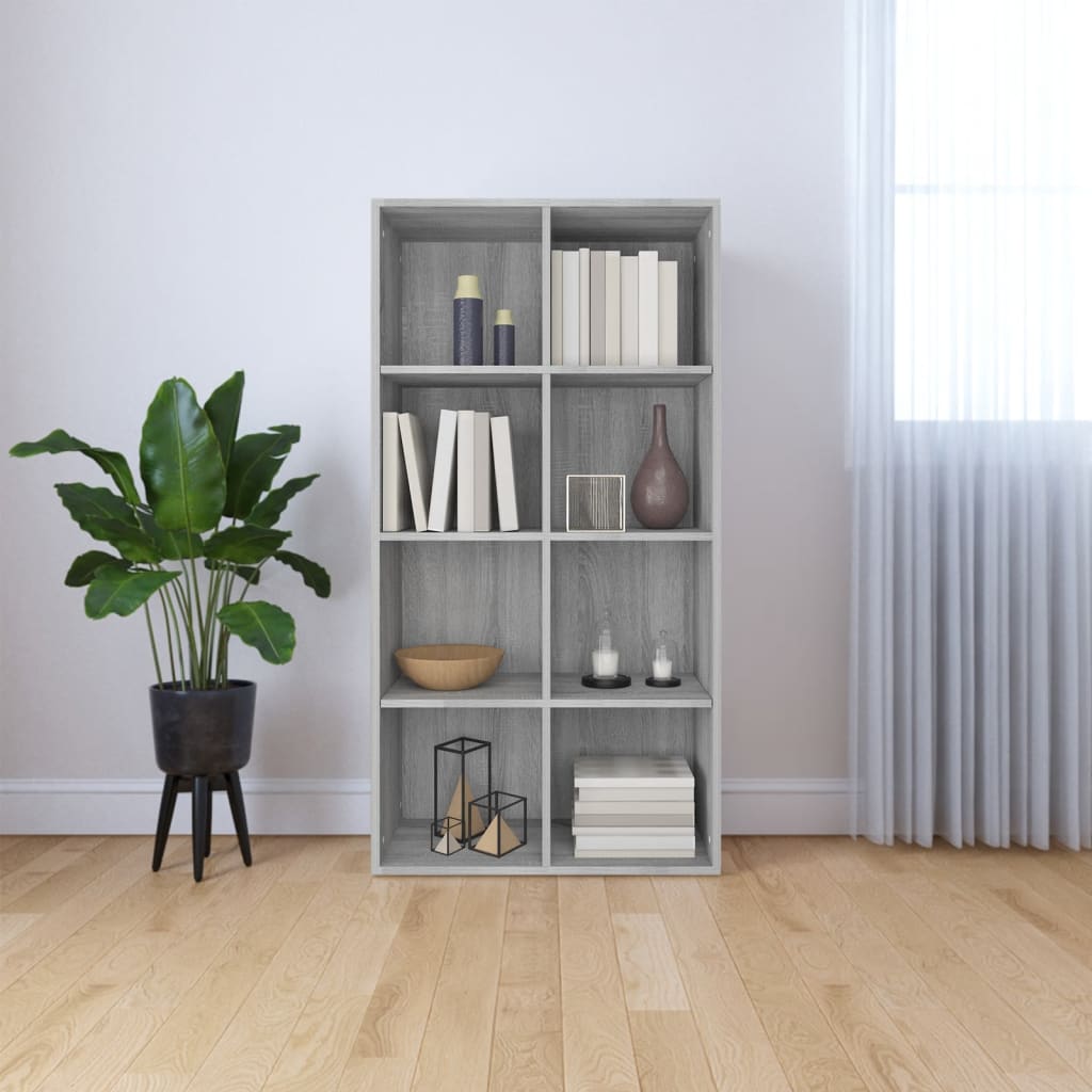 Bibliothèque/Buffet Sonoma gris 66x30x130 cm Bois d'ingénierie - XIOS