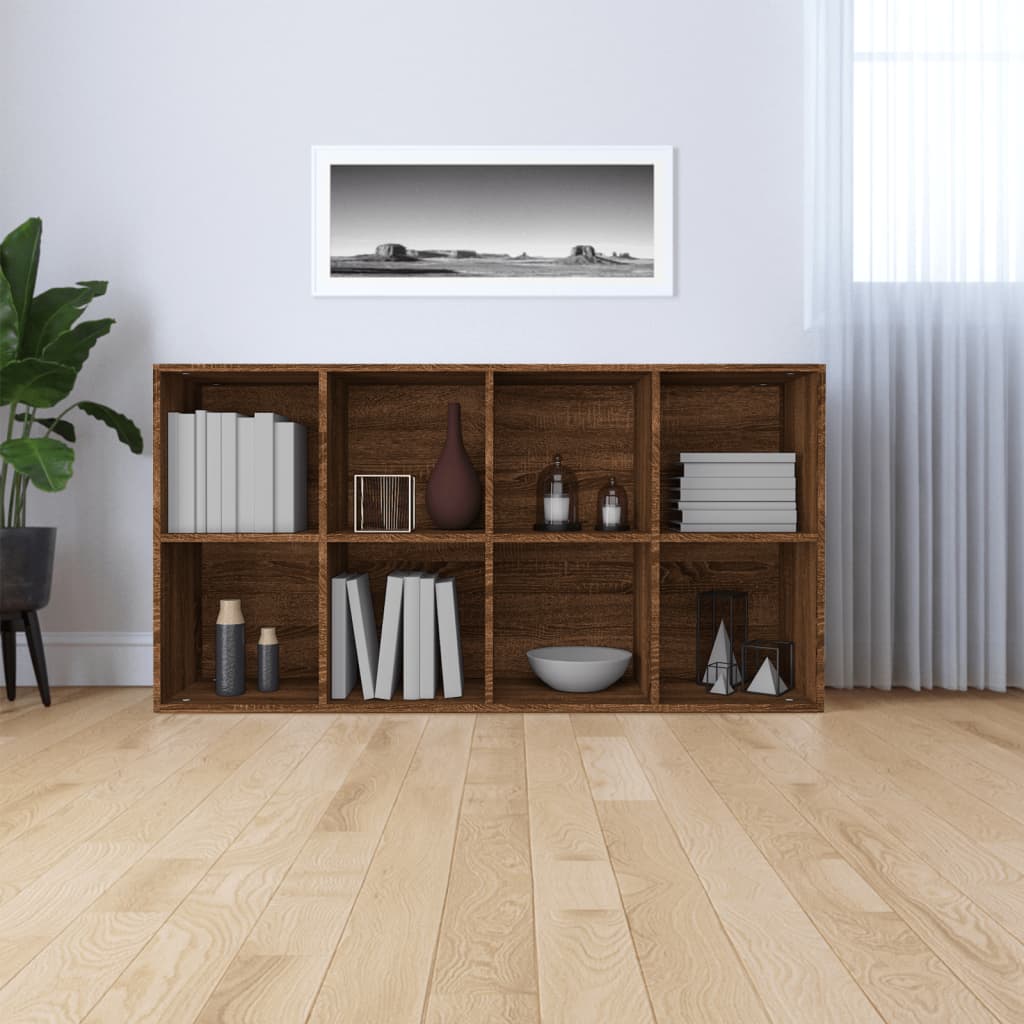 Bibliothèque/Buffet Chêne marron 66x30x130 cm Bois d'ingénierie - XIOS