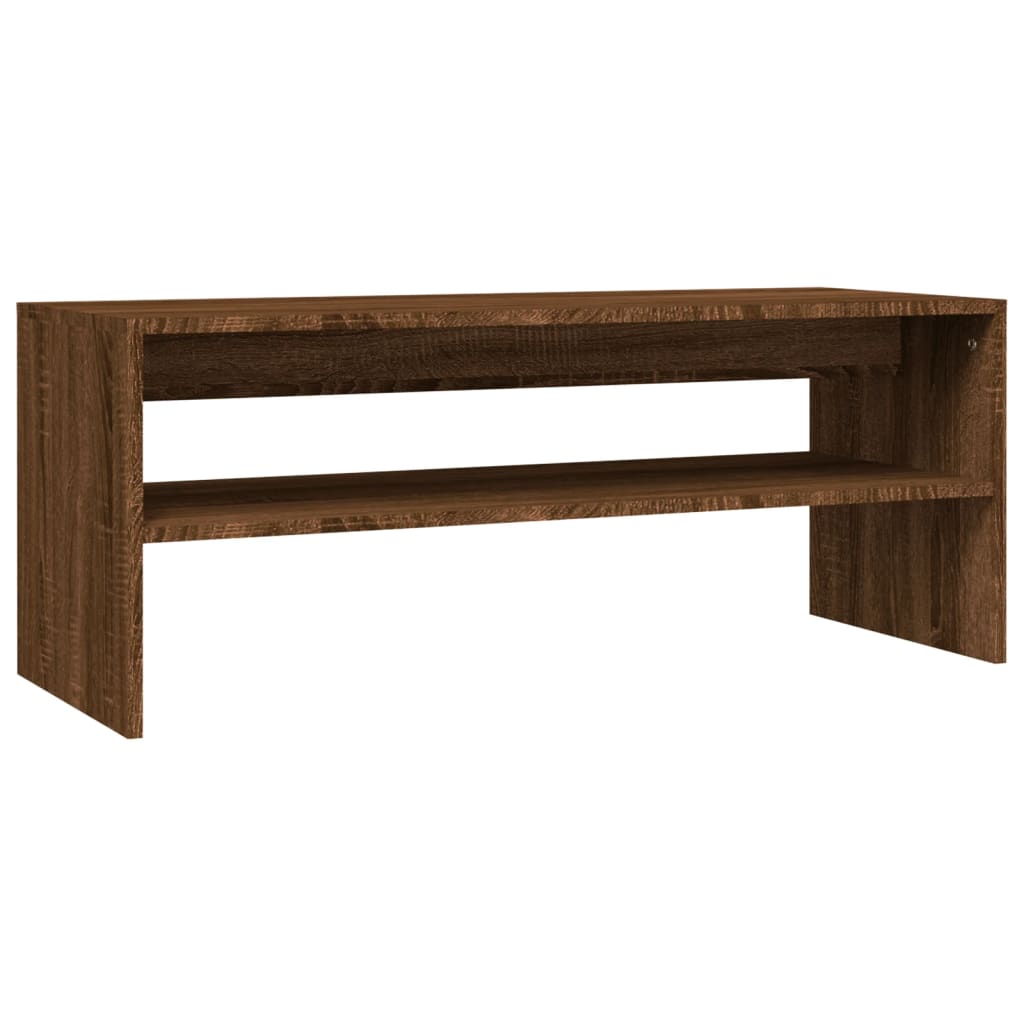 Table basse Chêne marron 100x40x40 cm Bois d'ingénierie - XIOS