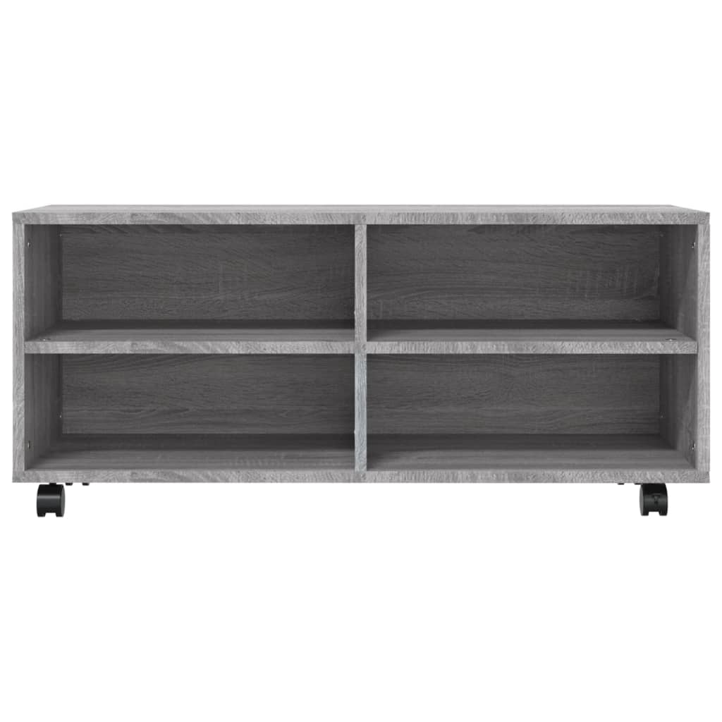 Meuble TV sur roulettes Sonoma gris 90x35x35 cm Bois ingénierie - XIOS