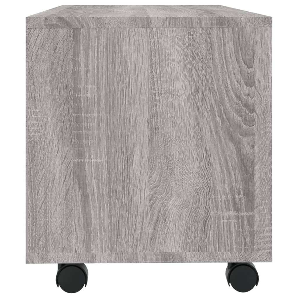 Meuble TV sur roulettes Sonoma gris 90x35x35 cm Bois ingénierie - XIOS