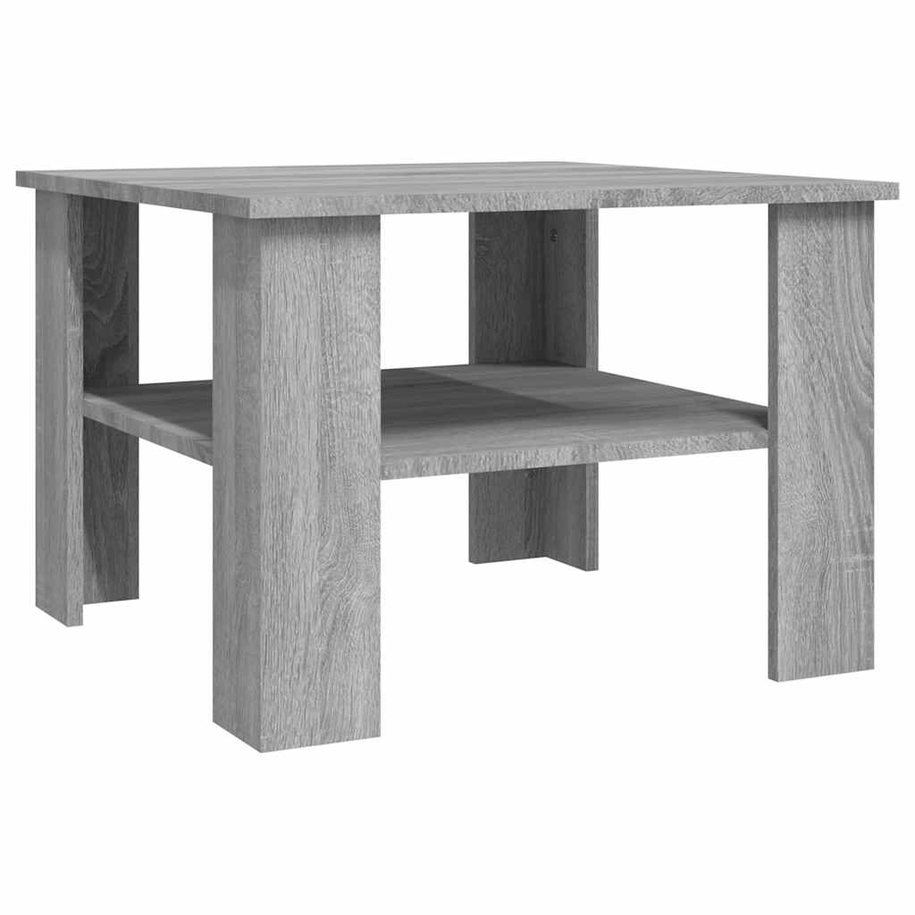 Table basse Sonoma gris 60x60x42 cm Bois d'ingénierie - XIOS