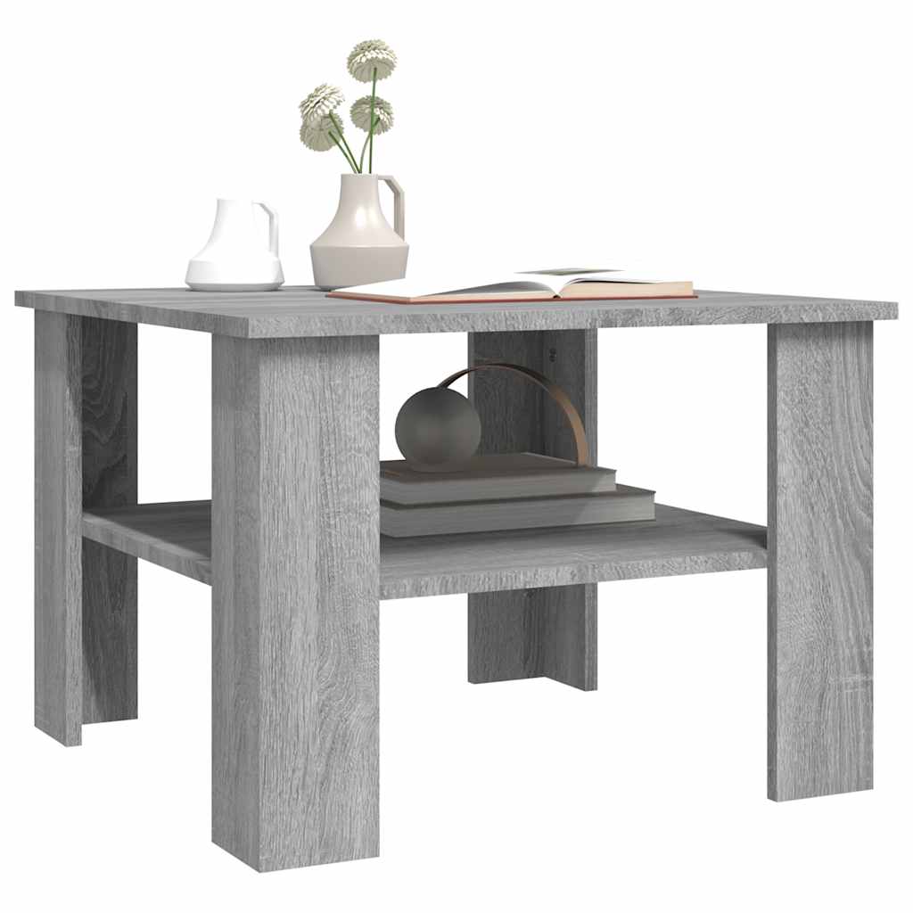 Table basse Sonoma gris 60x60x42 cm Bois d'ingénierie - XIOS