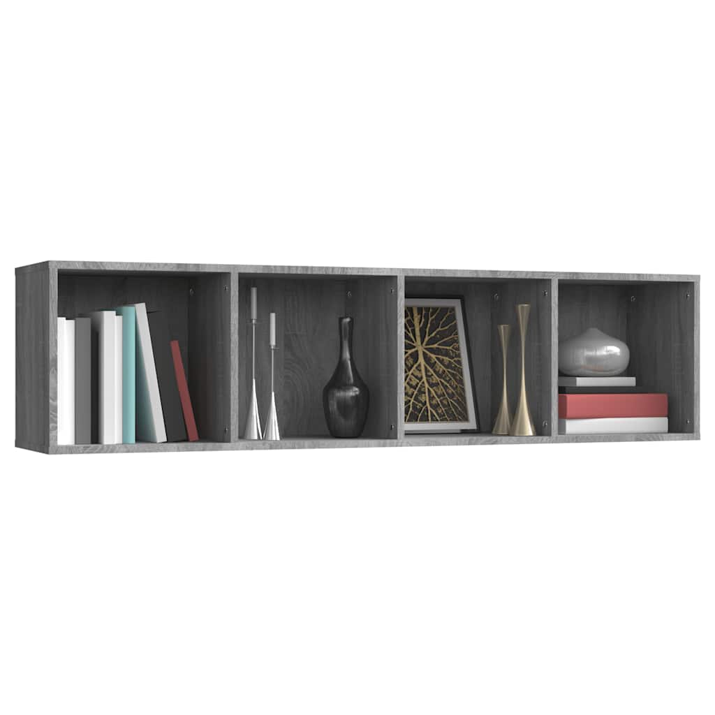 Bibliothèque/Meuble TV Sonoma gris 143x30x36cm Bois ingénierie - XIOS