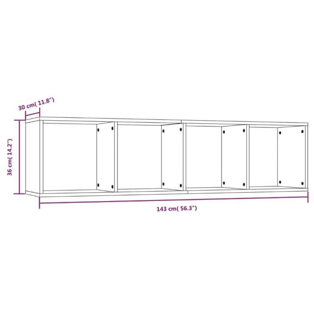 Bibliothèque/Meuble TV Chêne marron 143x30x36cm Bois ingénierie - XIOS