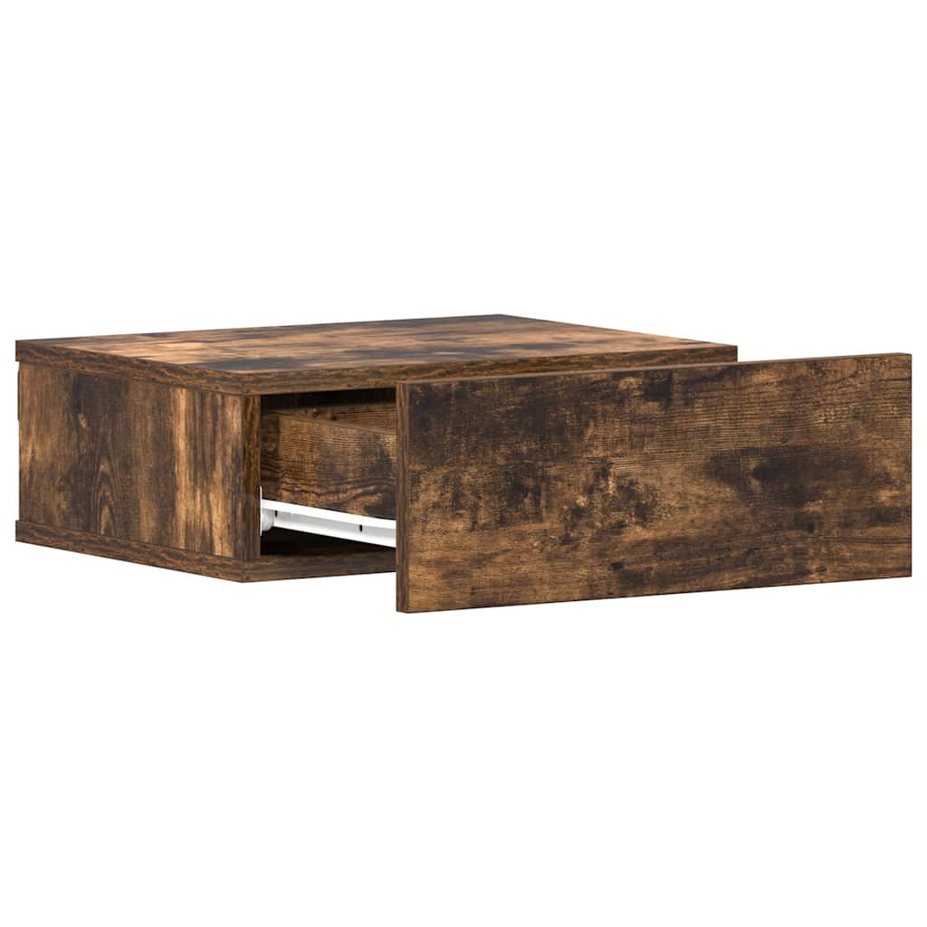 Tables de chevet flottantes 2 pcs Chêne fumé 40x30x15 cm - XIOS