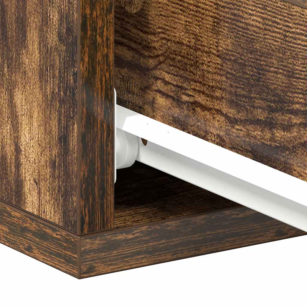 Tables de chevet flottantes 2 pcs Chêne fumé 40x30x15 cm - XIOS