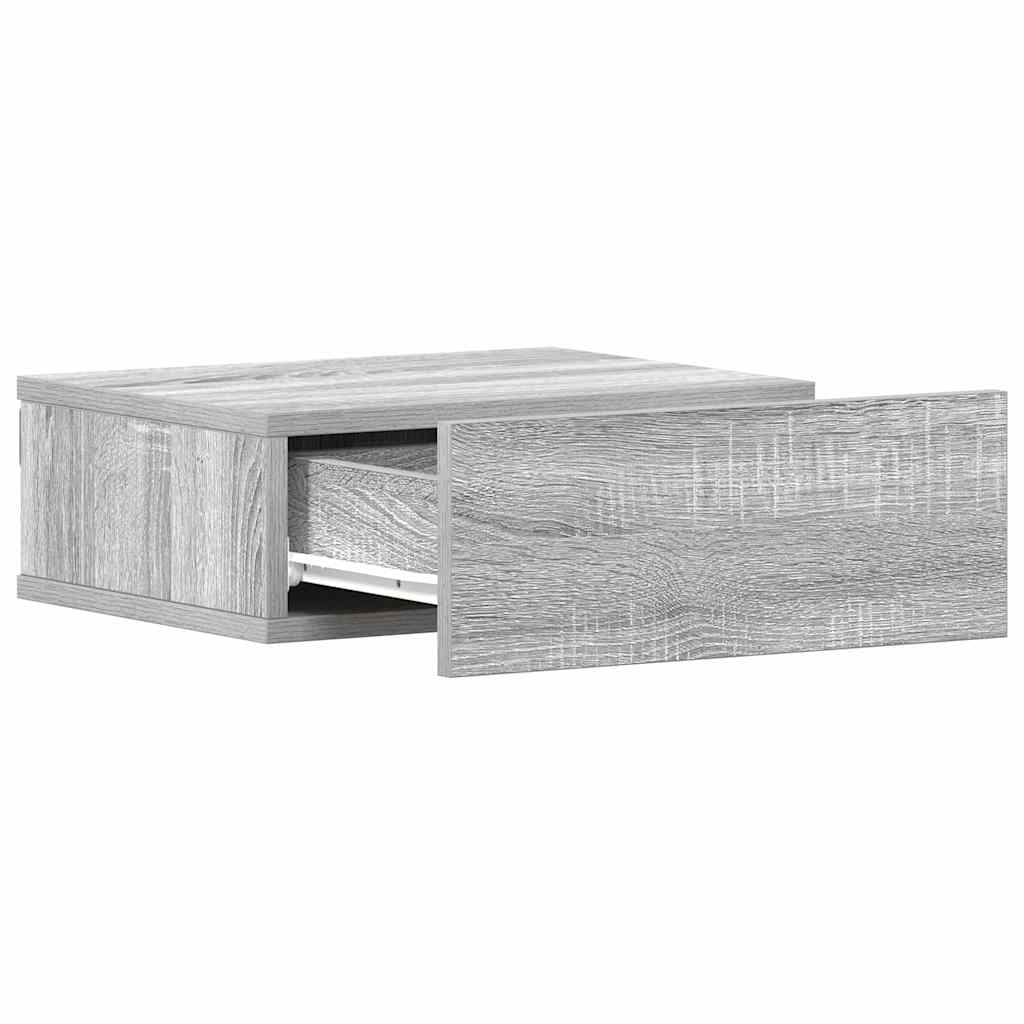 Table de chevet flottante Sonoma gris 40x30x15 cm - XIOS