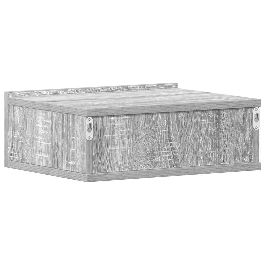 Table de chevet flottante Sonoma gris 40x30x15 cm - XIOS